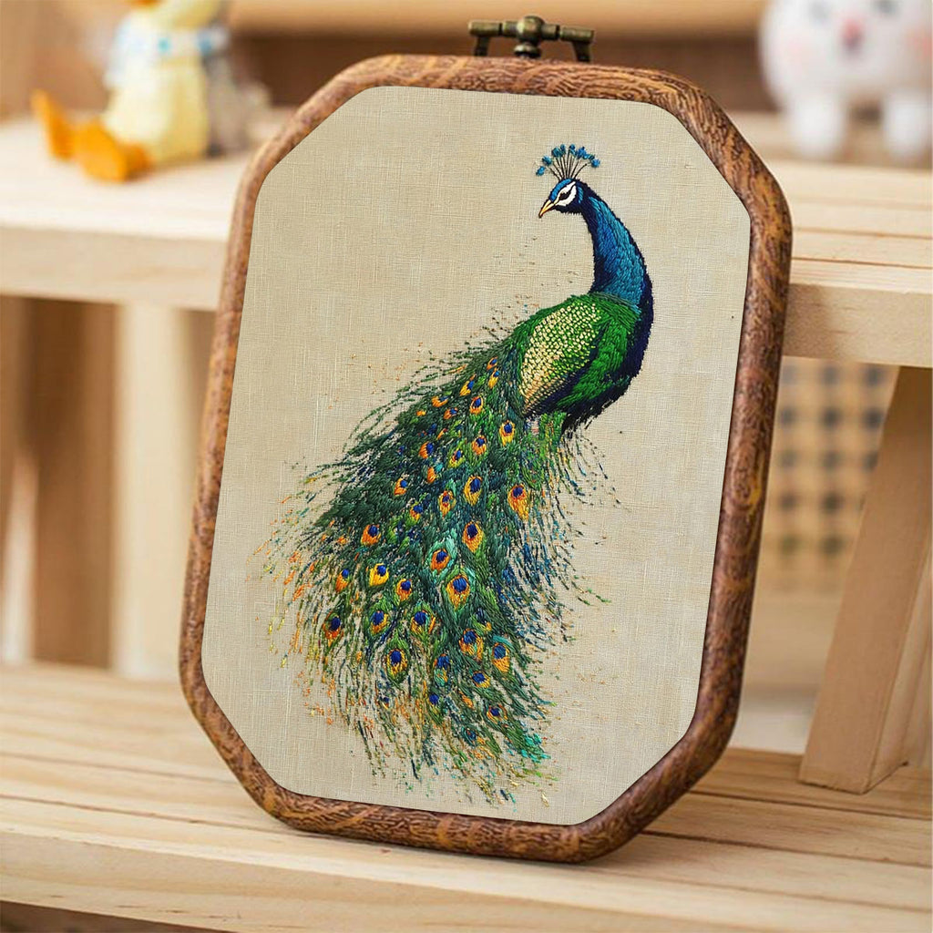 Rubbyoo Embroidery Kit-   Beautiful Tail Peacock - image 3