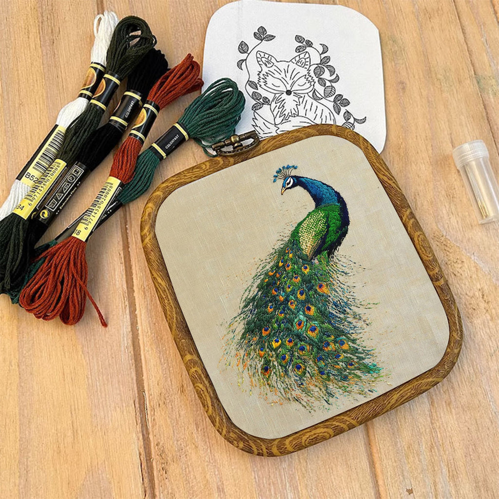 Rubbyoo Embroidery Kit-   Beautiful Tail Peacock - image 8