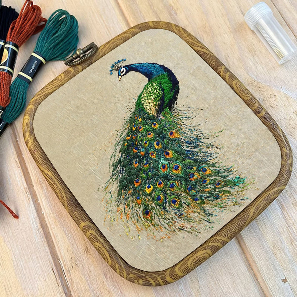 Rubbyoo Embroidery Kit-   Beautiful Tail Peacock - image 9