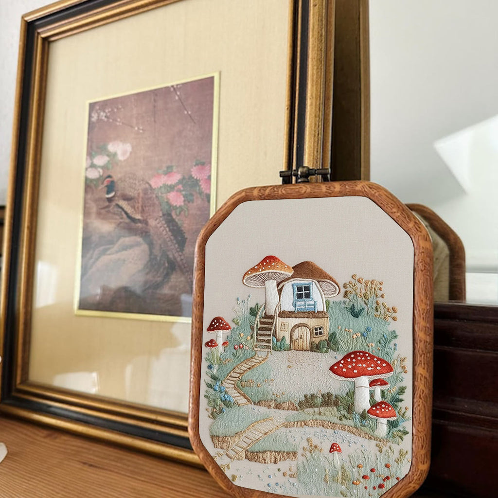 Rubbyoo Embroidery Kit-  Mushroom House Path - image 2