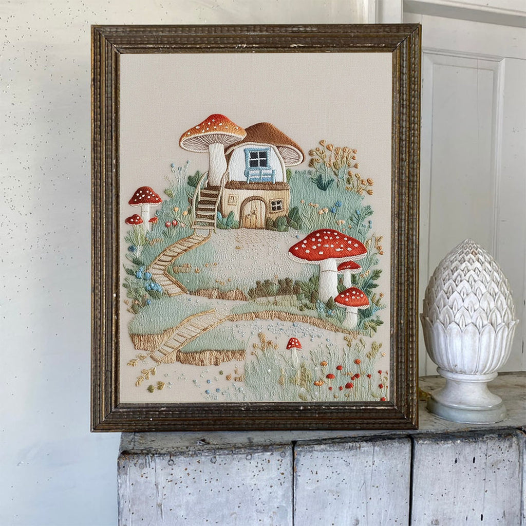 Rubbyoo Embroidery Kit-  Mushroom House Path - image 5