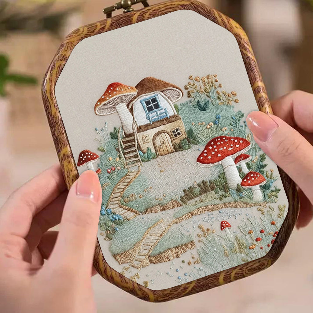 Rubbyoo Embroidery Kit-  Mushroom House Path - image 4