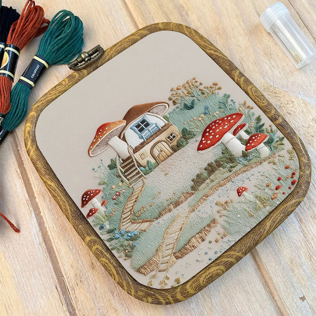 Rubbyoo Embroidery Kit-  Mushroom House Path - image 9