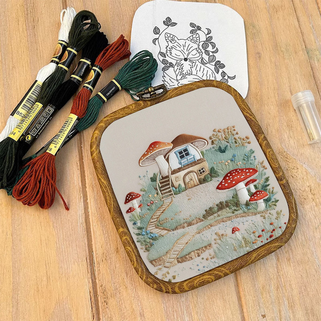 Rubbyoo Embroidery Kit-  Mushroom House Path - image 8