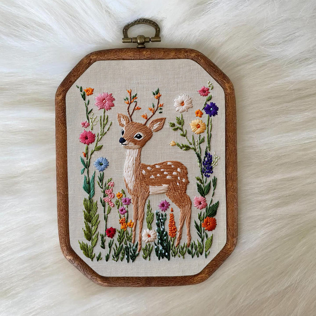 Rubbyoo Embroidery Kit-  Flowers Deer - image 7