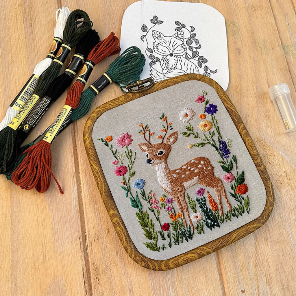 Rubbyoo Embroidery Kit-  Flowers Deer - image 8