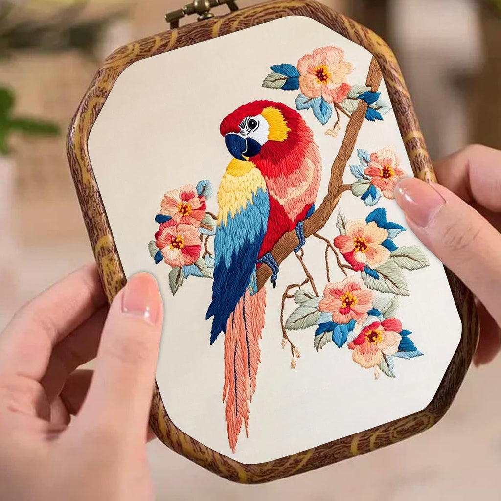 Rubbyoo Embroidery Kit- Flowers Parrot - image 3