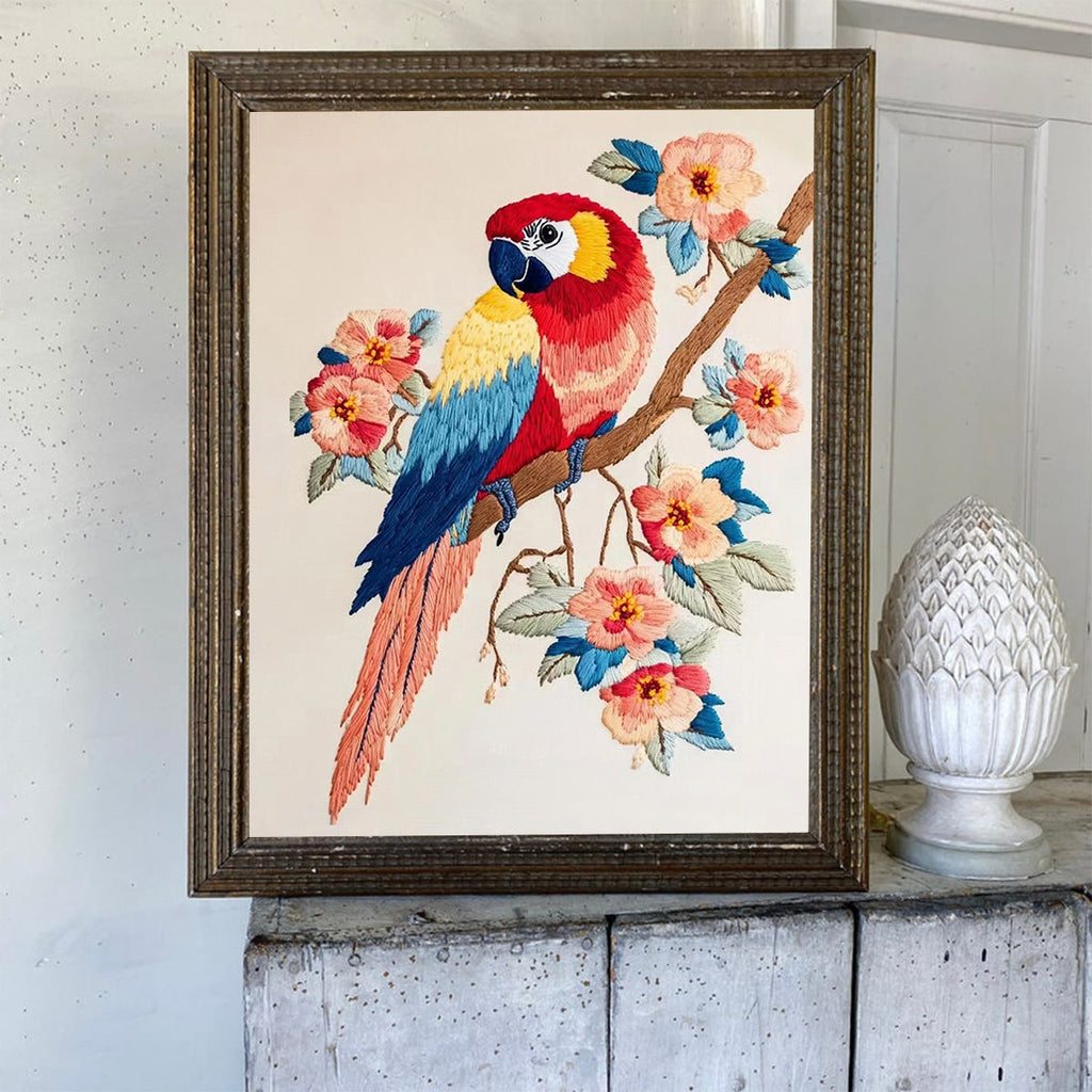 Rubbyoo Embroidery Kit- Flowers Parrot - image 5