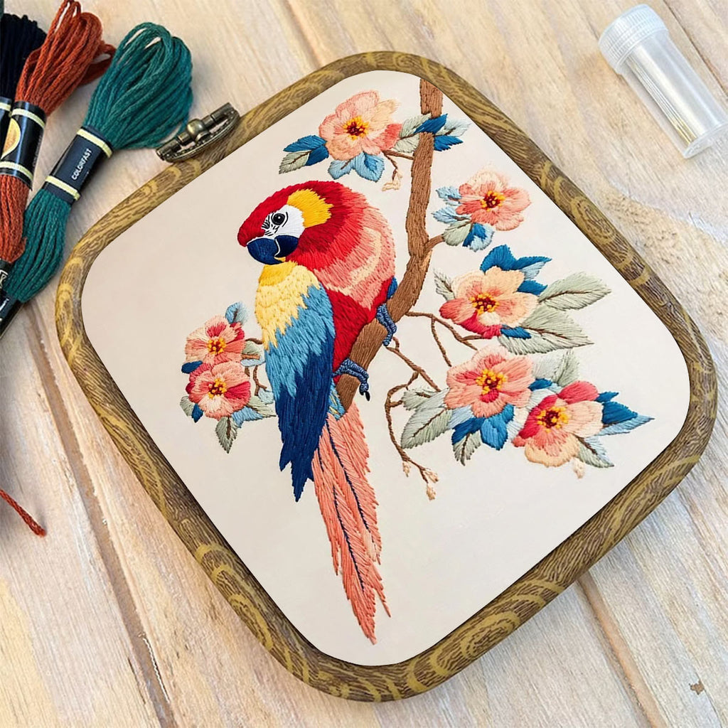 Rubbyoo Embroidery Kit- Flowers Parrot - image 7