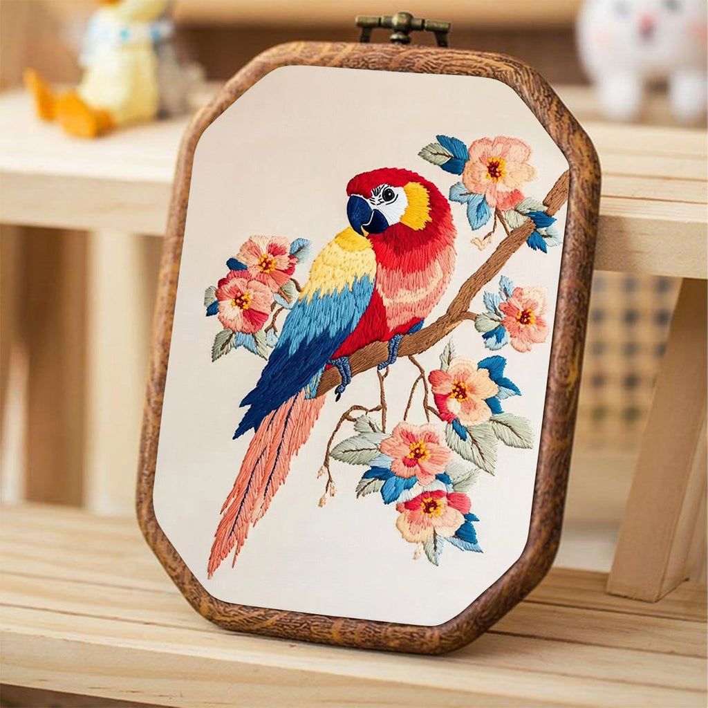 Rubbyoo Embroidery Kit- Flowers Parrot - image 4