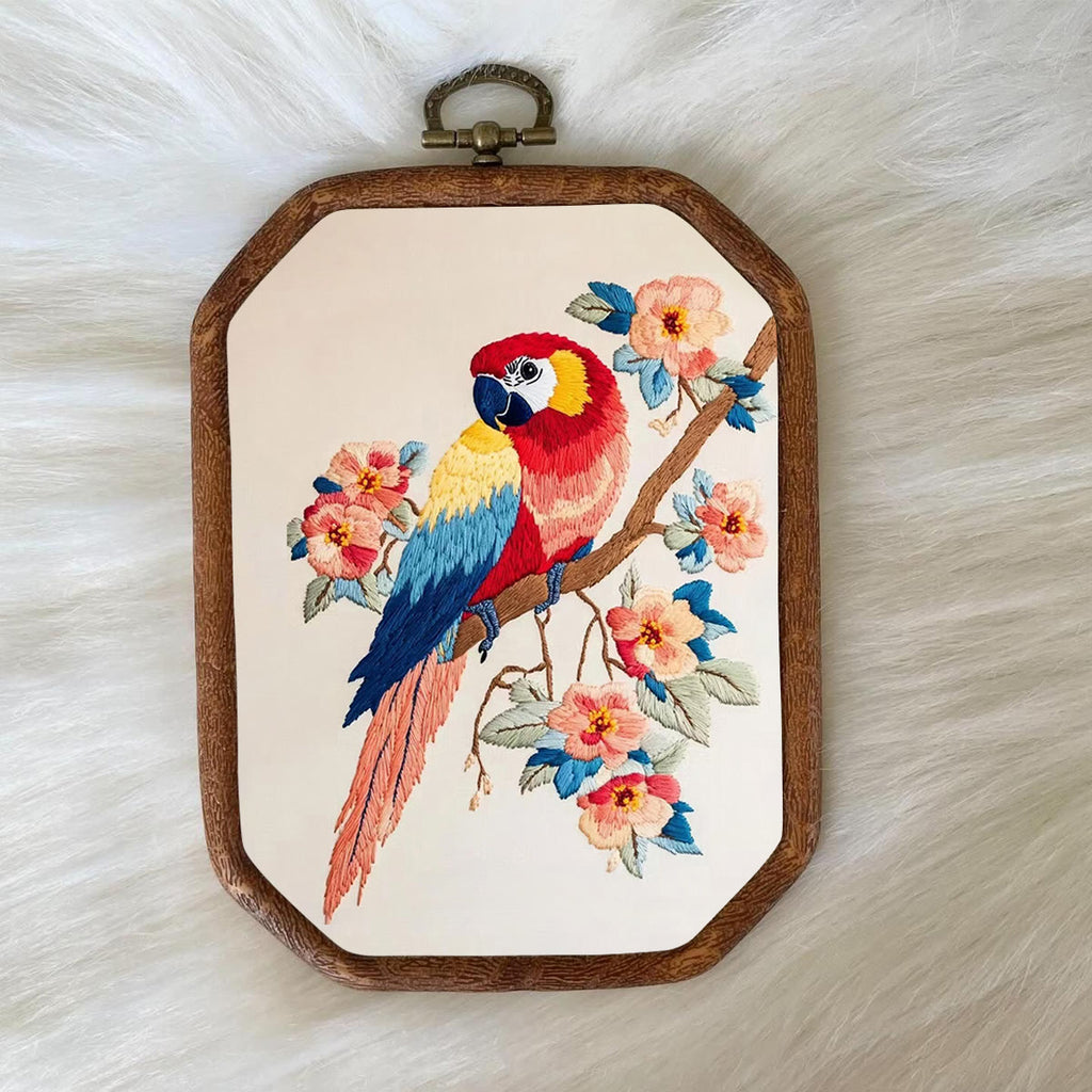 Rubbyoo Embroidery Kit- Flowers Parrot - image 6