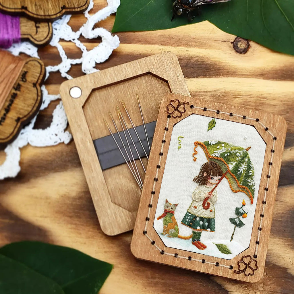 Rubbyoo Embroidery Kit-  Umbrella Holding Girl - image 5