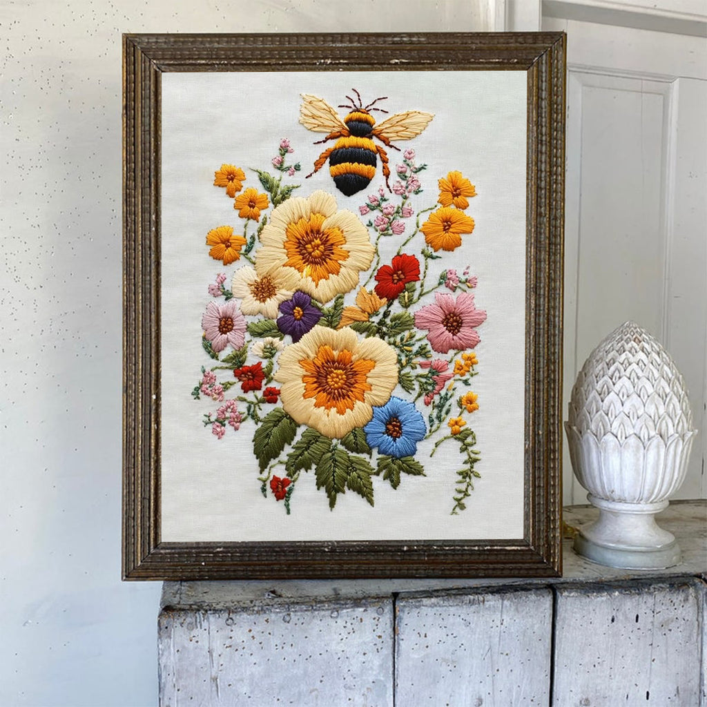 Rubbyoo Embroidery Kit-  Bee And Flowers - image 5