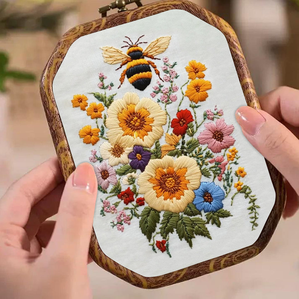 Rubbyoo Embroidery Kit-  Bee And Flowers - image 4
