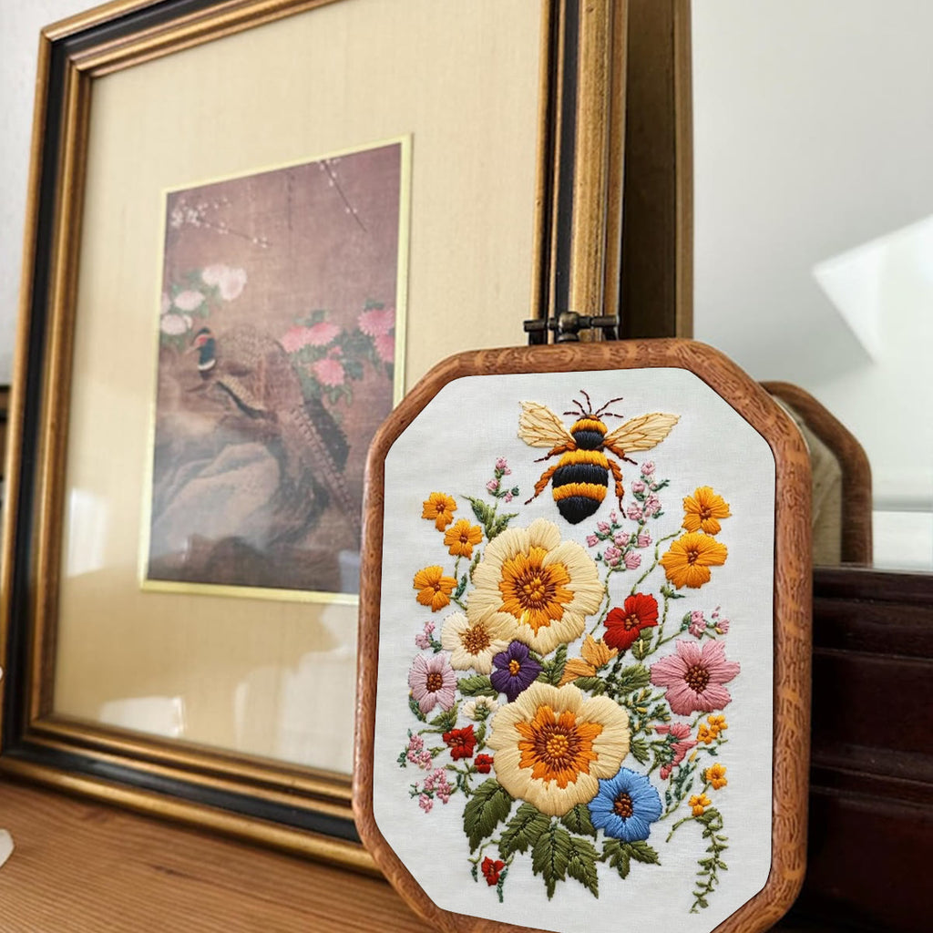 Rubbyoo Embroidery Kit-  Bee And Flowers - image 2