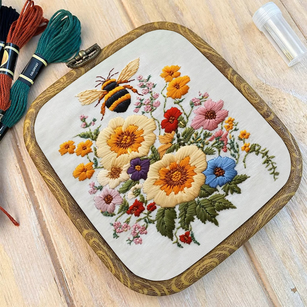 Rubbyoo Embroidery Kit-  Bee And Flowers - image 8