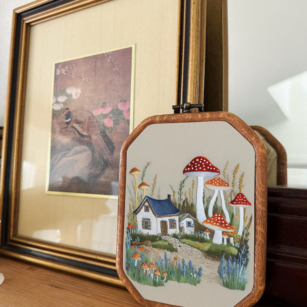 Rubbyoo Embroidery Kit-  Mushroom Village - image 2