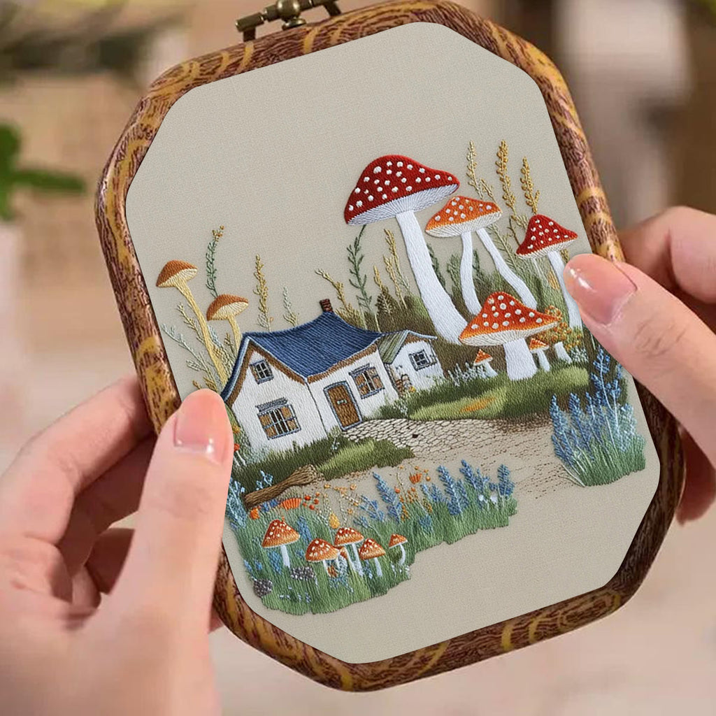 Rubbyoo Embroidery Kit-  Mushroom Village - image 4