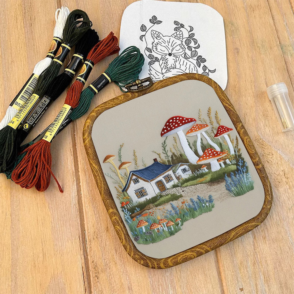 Rubbyoo Embroidery Kit-  Mushroom Village - image 8