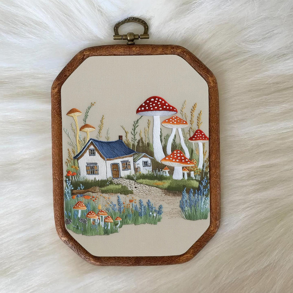 Rubbyoo Embroidery Kit-  Mushroom Village - image 7