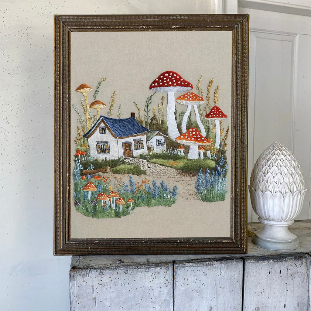 Rubbyoo Embroidery Kit-  Mushroom Village - image 5