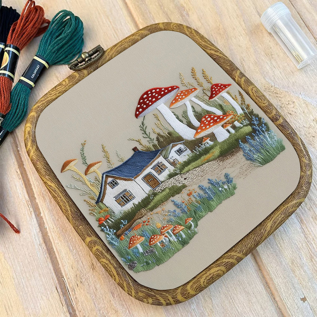 Rubbyoo Embroidery Kit-  Mushroom Village - image 9