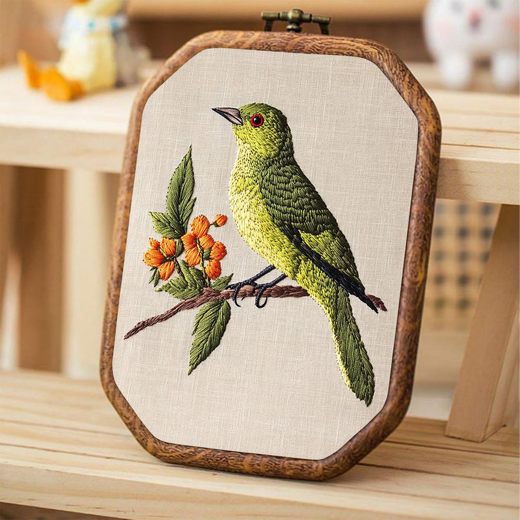 Rubbyoo Embroidery Kit- Sprring Greenfinch - image 3