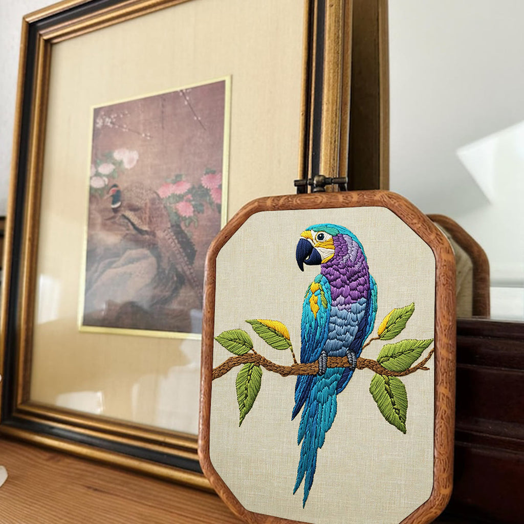 Rubbyoo Embroidery Kit- Blue Macaw - image 1