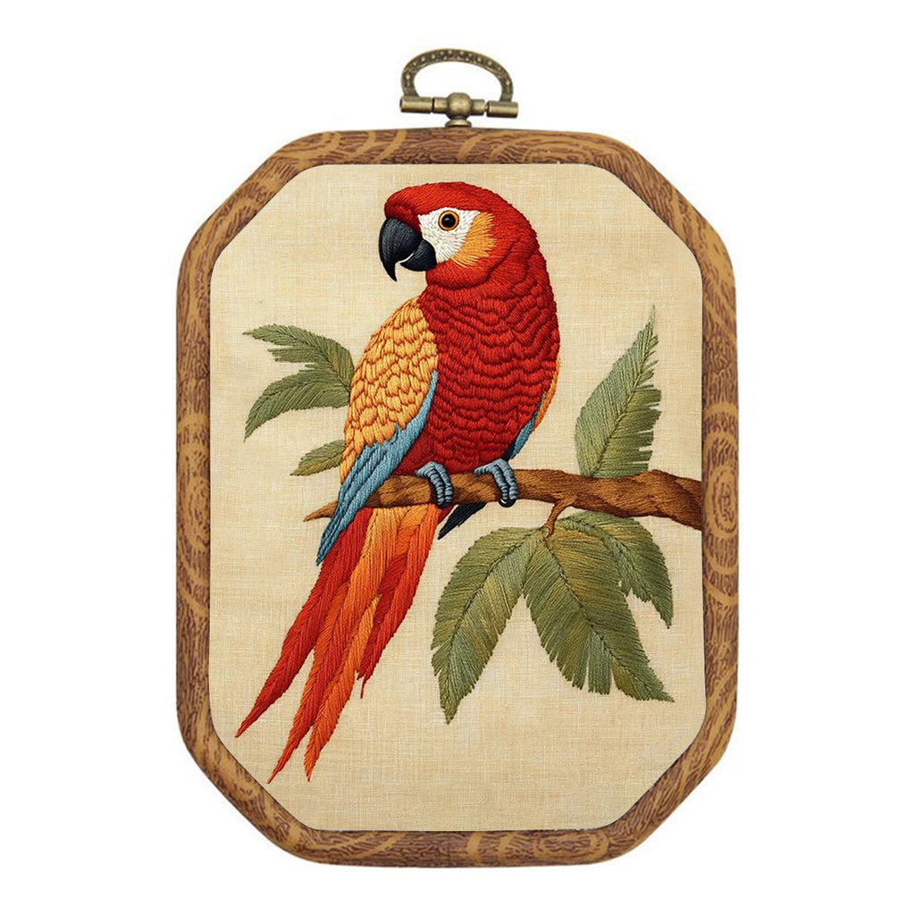 Rubbyoo Embroidery Kit- Red Bird Parrot - image 0