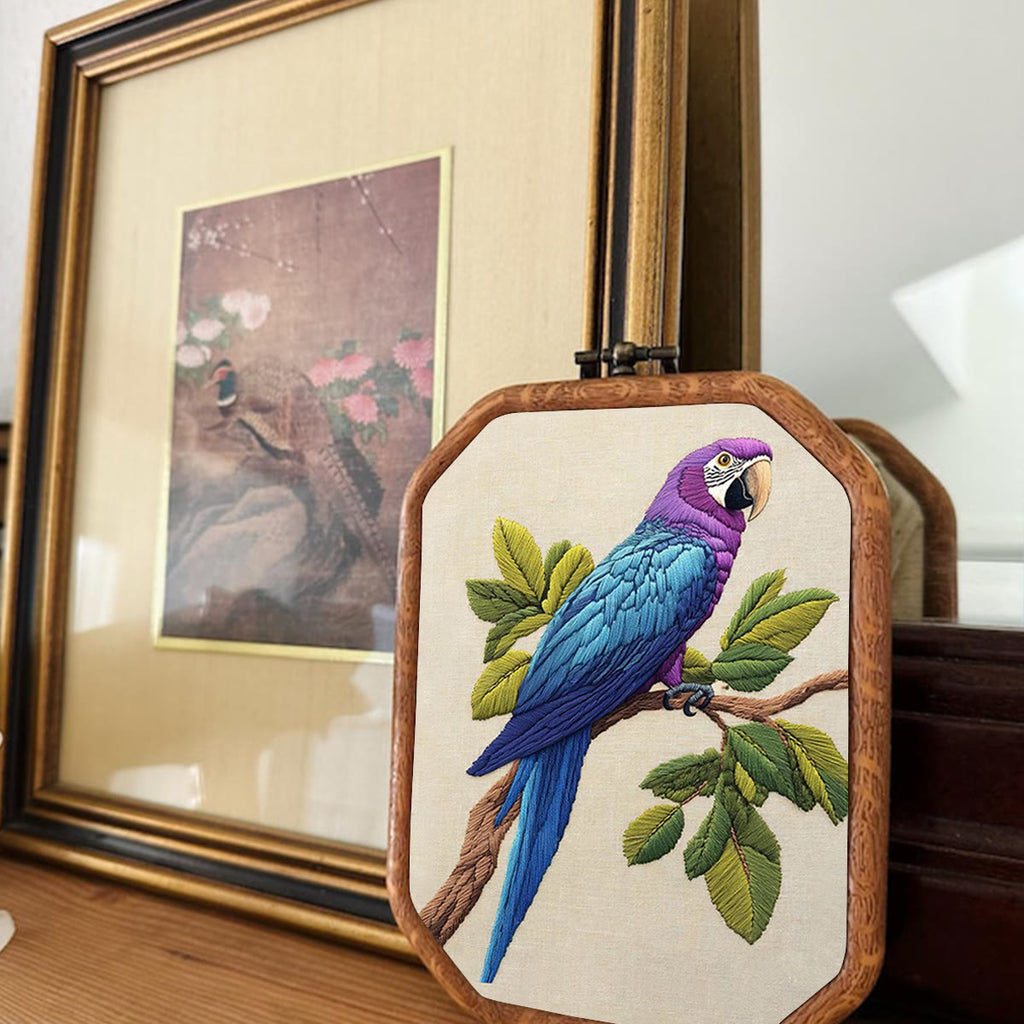 Rubbyoo Embroidery Kit- Blue Macaw 2 - image 1