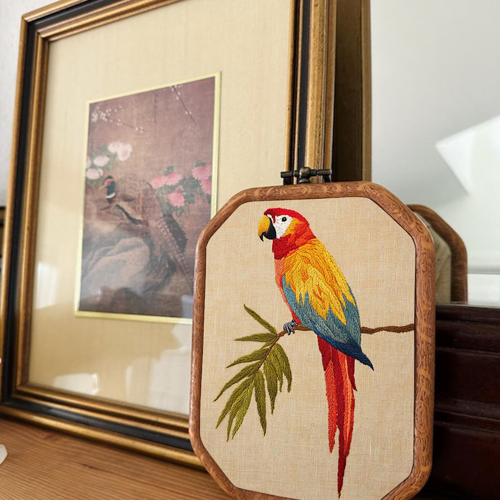 Rubbyoo Embroidery Kit- Red Macaw  - image 1