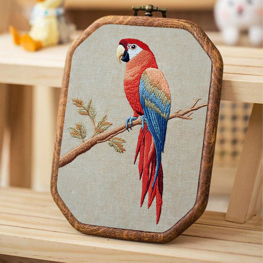Rubbyoo Embroidery Kit- Red Macaw  2 - image 3
