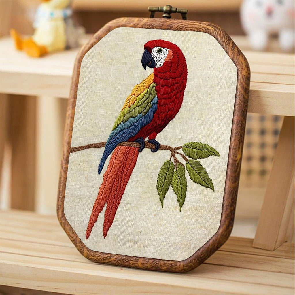 Rubbyoo Embroidery Kit- Red Bird Parrot 2 - image 3