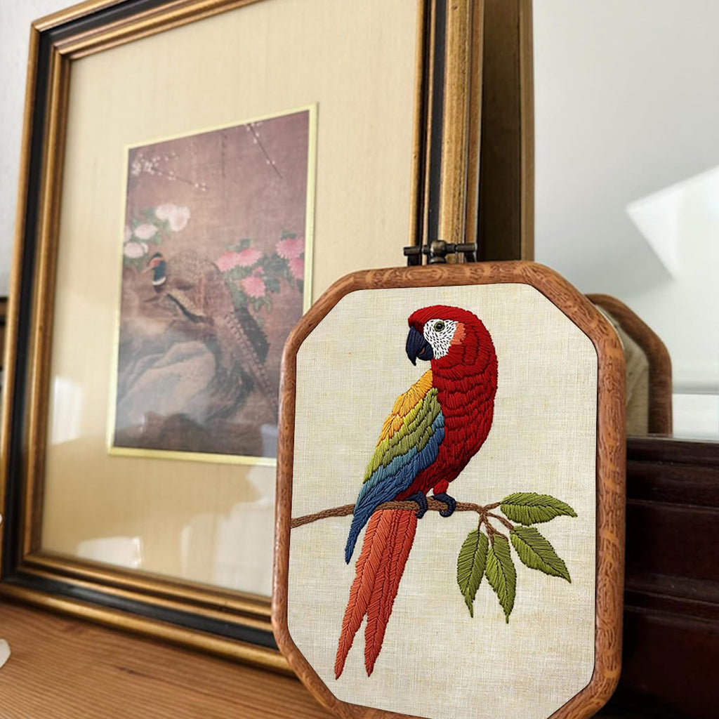 Rubbyoo Embroidery Kit- Red Bird Parrot 2 - image 1
