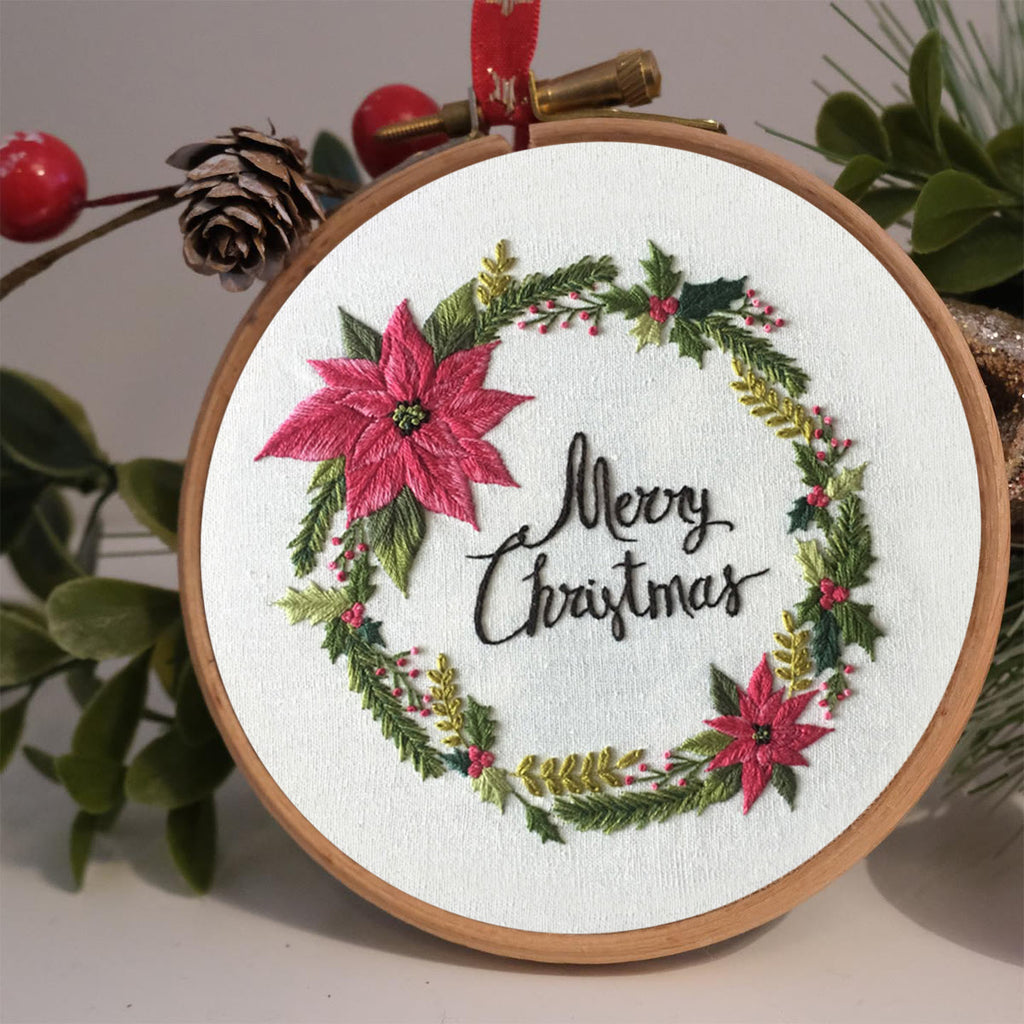 Rubbyoo Embroidery Kit -Merry Christmas Wreath  - image 1