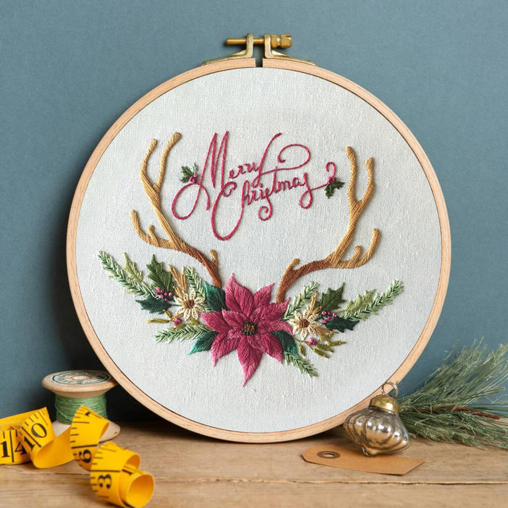 Rubbyoo Embroidery Kit -Merry Christmas Deer Antler  - image 2