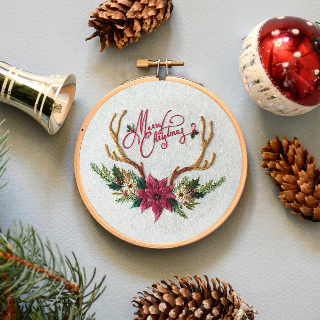 Rubbyoo Embroidery Kit -Merry Christmas Deer Antler  - image 3