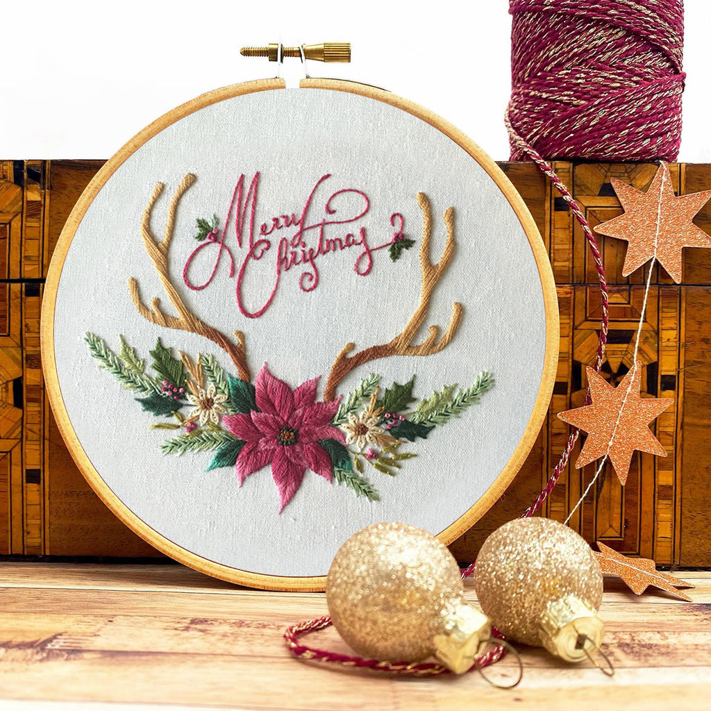 Rubbyoo Embroidery Kit -Merry Christmas Deer Antler  - image 8