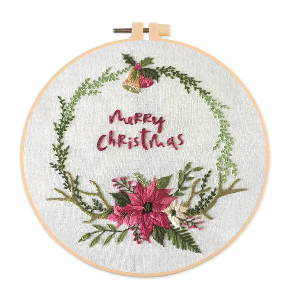 Rubbyoo Embroidery Kit -Floral Christmas - image 0