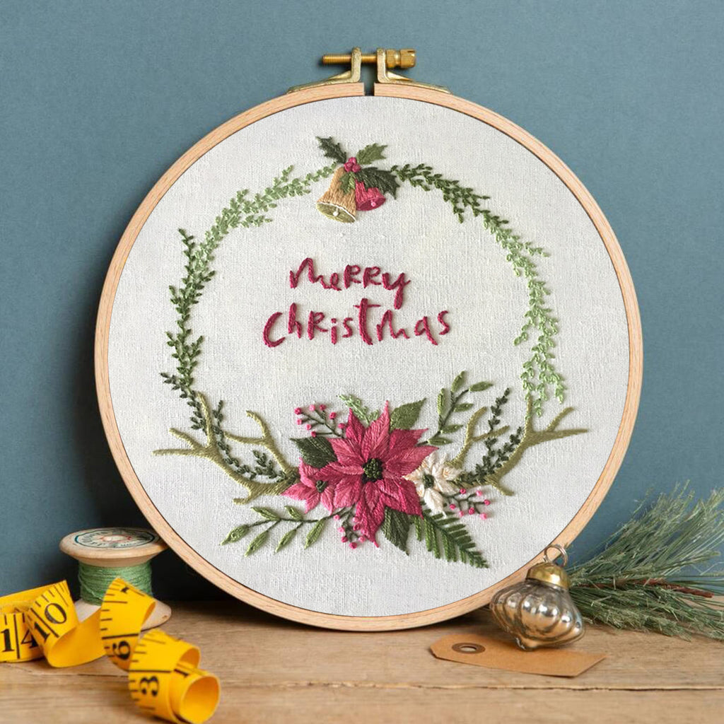 Rubbyoo Embroidery Kit -Floral Christmas - image 1