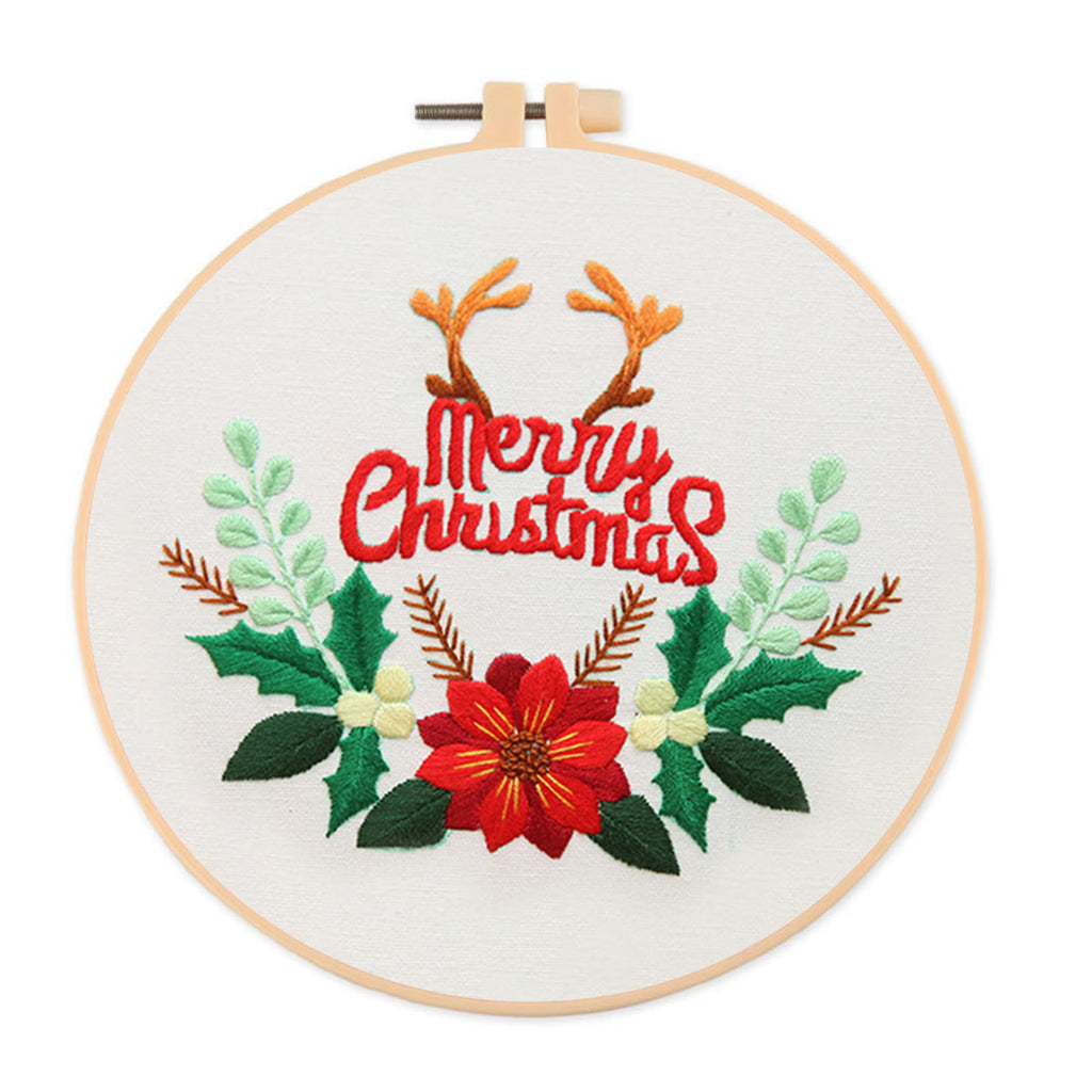 Rubbyoo Embroidery Kit - Antler  Flowers Christmas - image 0