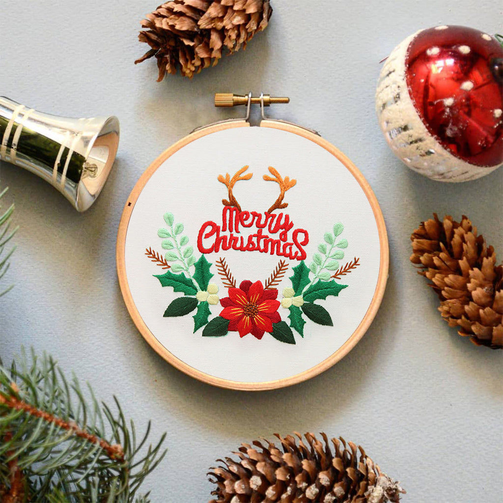 Rubbyoo Embroidery Kit - Antler  Flowers Christmas - image 4