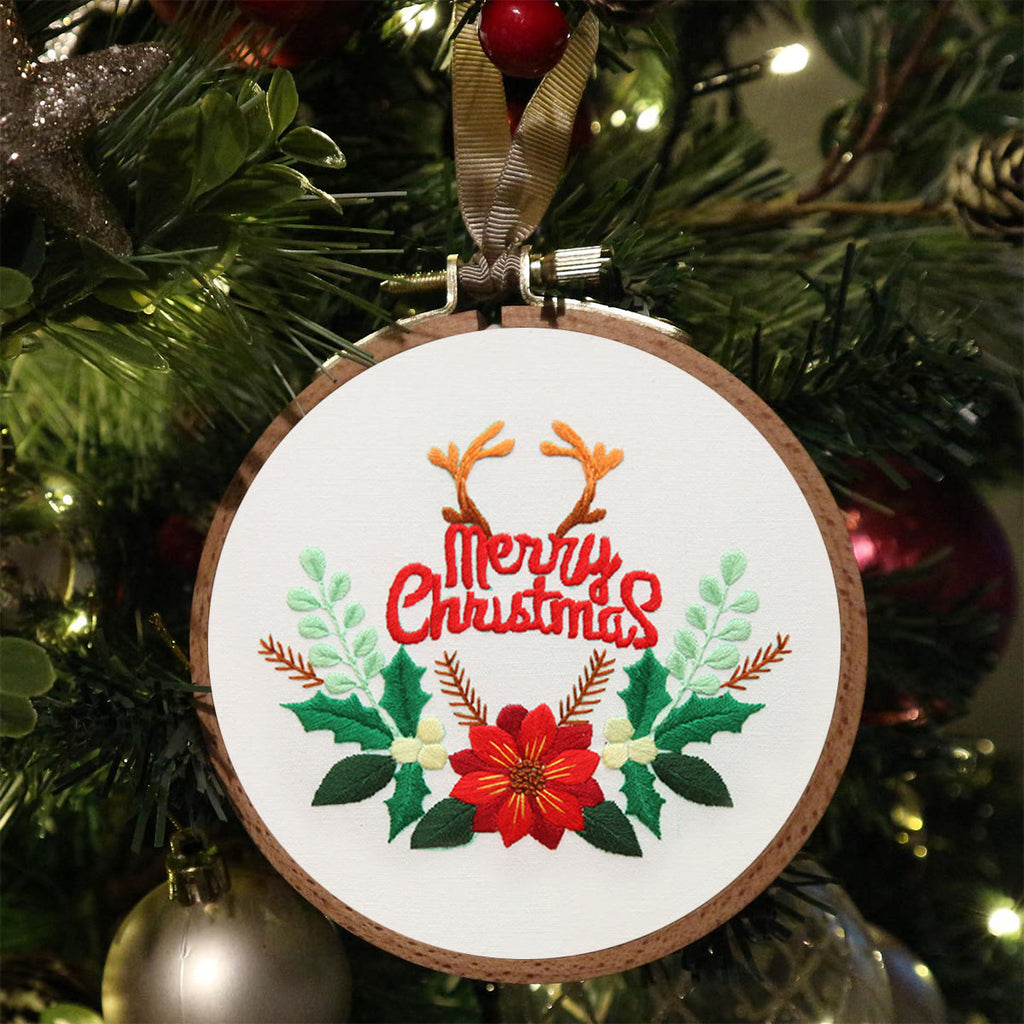 Rubbyoo Embroidery Kit - Antler  Flowers Christmas - image 3