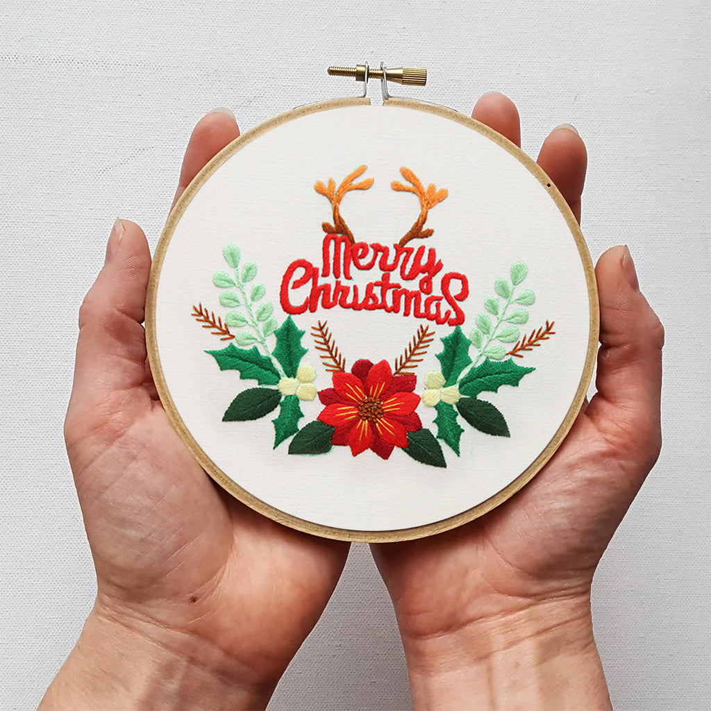 Rubbyoo Embroidery Kit - Antler  Flowers Christmas - image 5