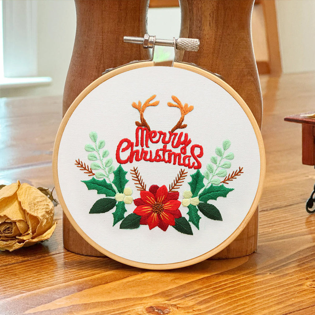 Rubbyoo Embroidery Kit - Antler  Flowers Christmas - image 6