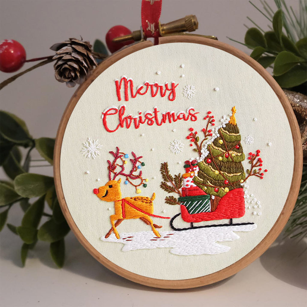 Rubbyoo Embroidery Kit -  Sleigh Elk - image 1