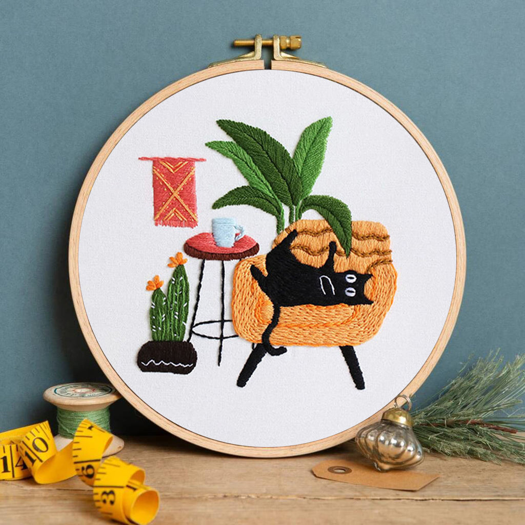 Rubbyoo Embroidery Kit -  Lazy Cat On The Sofa - image 2