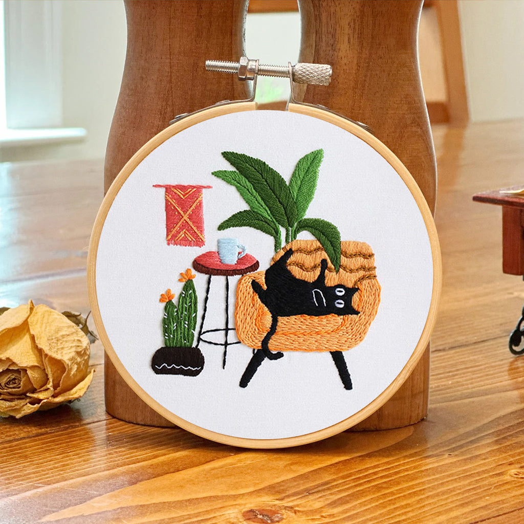 Rubbyoo Embroidery Kit -  Lazy Cat On The Sofa - image 6