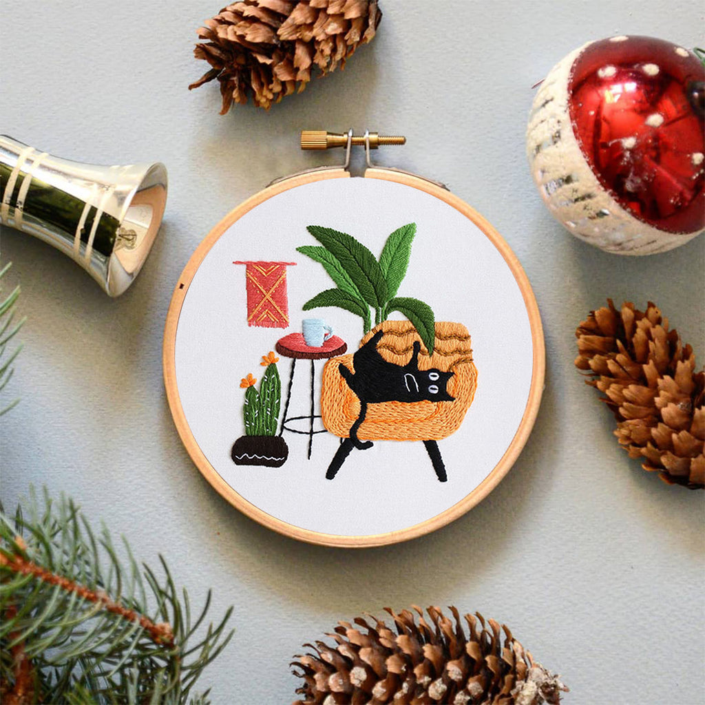 Rubbyoo Embroidery Kit -  Lazy Cat On The Sofa - image 5