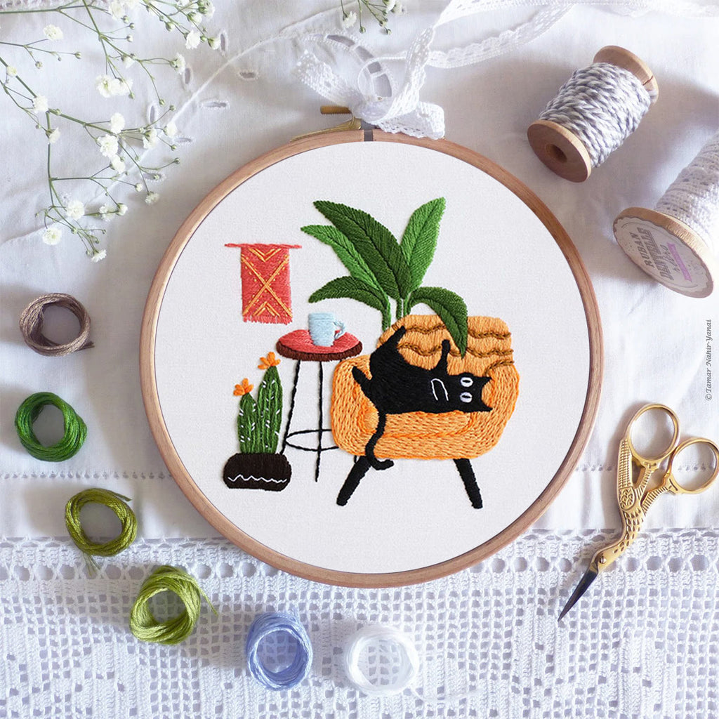 Rubbyoo Embroidery Kit -  Lazy Cat On The Sofa - image 7